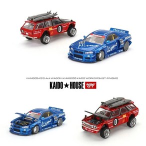 Kaido House R34 510 왜건 랠리 후드 오픈 다이캐스트 디오라마 자동차 모델 1:64, 2)054 Goods In Stock1, 1개