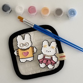 DIY 토끼인형 석고방향제 채색 키트