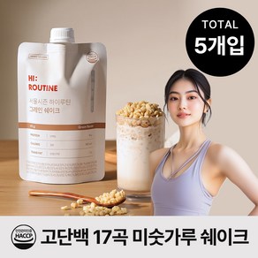 서울시즌 하이루틴 단백질 아침 식사대용 한끼 식단 간식 프로틴 미숫가루, 225g, 1박스