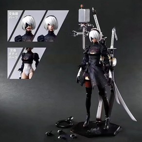 일본직배송 니어 오토마타 2B 액션 피규어 프리미엄 DX 버전 높이 28cm PVC ABS, 1개