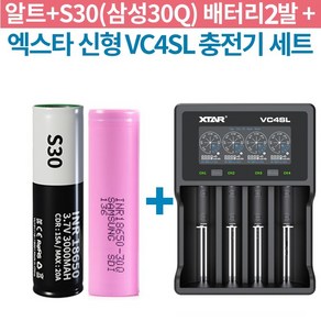 알트+S30 (2개) + 엑스타 VC4S VC4SL 4구 급속 충전기 세트, 1개