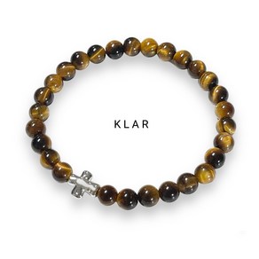 클라(KLAR) 호안석(Tiger's Eye) 엔틱십자가 팔찌 (6미리)