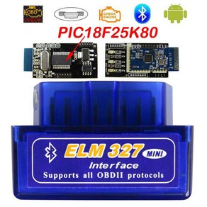 미니 블루투스 OBD2 V1.5 Elm 327 V 1.5 Elm327 OBD 2 스캐너 Elm327 자동차 진단 도구 Elm 327 OBDII 어댑터 자동 코드 리더