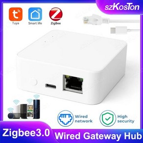 게이트웨이 ZigBee 3.0 무선 유선 게이트웨이 투야 스마트 허브 브리지 라이프 앱 원격 제어 알렉사 구글 홈 어시스턴트로 작동, 01 유선 허브, 1개