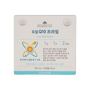 웰빙 라이프 듀얼 Q10 프라임60g(500mgx120캡슐), 1개, 120정