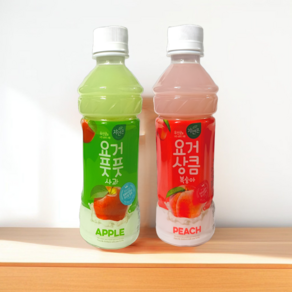 [웅진] 복숭아 + 사과, 24개, 340ml