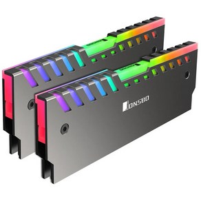 메모리방열판 JONSBO RAM 조끼 메모리 방열판 RGB 커버 쉘 알루미늄 지원 AURA 5V 3 핀 2 개, 협동사, 2PCS, Coloful 2PCS