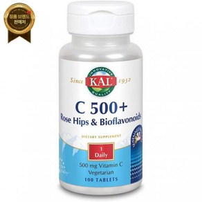 KAL RH 및 바이오플라보노이드가 함유된 C-500 지속 방출 비타민 500mg 100 카운트