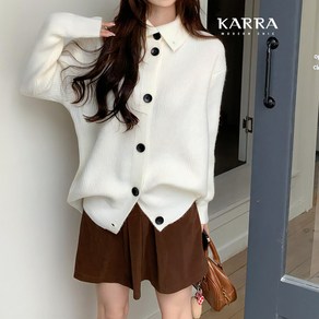 카라 KARRA 빅버튼와이드골지가디건 A4S0147