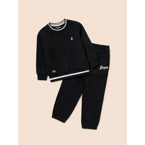 [BEANPOLE KIDS] 로고 포인트 스웨트 세트 블랙 (BI4941U055)