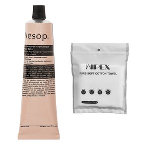 이솝 레저렉션 아로마틱 핸드 밤 75ml + wipex 퓨어 소프트 코튼 타월 6개입