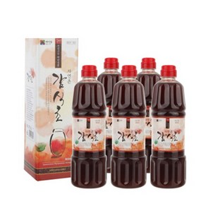 5년숙성 자연발효 감식초(국내산 감 100%), 900ml, 5개