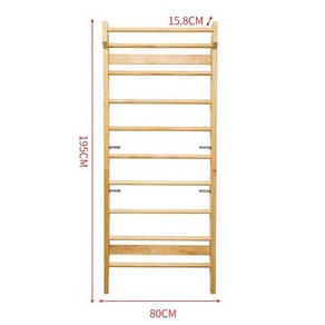 나무 철봉 바풀 프레임 홈 피트니스 장비 학생 실내 운동 스트레칭, 1개, 02갈비나무프레임+행거