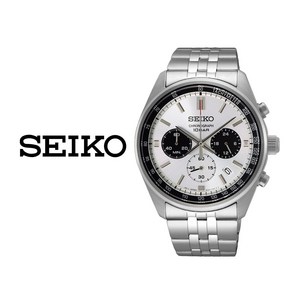 세이코 SEIKO 크로노그래프 화이트 메탈 남성 남자 쿼츠 손목시계 SSB425