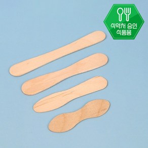 나무 아이스크림 막대 스푼 50개 6cm ~ 12.5cm 카페 디저트 일회용 스틱