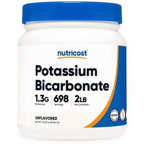 Potassium Bicabonate [2 LBS] [Unflavoed] 포타슘 중탄산염 2lb 무맛 1병, 1개, 단품, 698회분