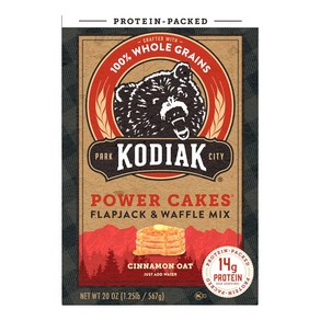 Kodiak Cakes 파워 케이크 플랩잭 와플 믹스 시나몬 오트 567g(20oz), 1개, 567g