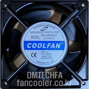 HB12038HA2ST/구A12038HA2ST/COOLFAN/슬리브베어링/AC 220V/19W/철망 코드선포함, 1개