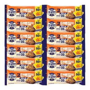 롯데 이지 프로틴 고단백질바 크리스피, 50g, 12개