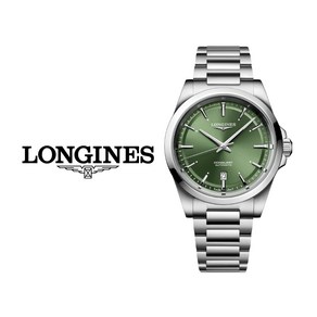 론진 LONGINES 콘퀘스트 오토매틱 그린 남성 여성 메탈 손목시계 L3.830.4.02.6