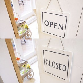 OPEN/CLOSED 포멕스 영업종료안내판 도어사인