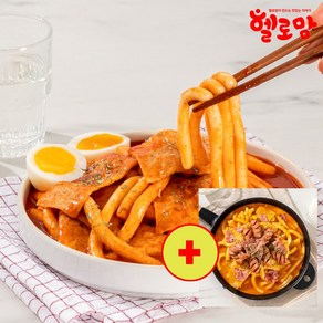 [헬로맘] 맛있는 누들 밀 떡볶이 로제맛+순한맛 총3세트 (냉동), 1.34kg, 1개, 로제맛 2팩 + 순한맛 1팩