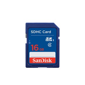 샌디스크 SD메모리카드 SDHC SDXC CLASS4 SDB 카메라 네비게이션 노트북 캐논, 16GB, 1개