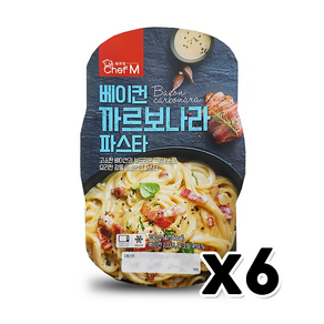 쉐프엠 베이컨 까르보나라파스타 즉석조리 230g x 6개