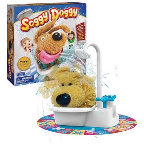 스핀마스터 가족 액션 친구 파티 Soggy Doggy 샤워하는 강아지 보드 게임, 도기, 1개