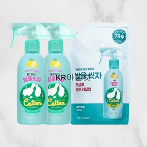 온더바디 코튼풋 발을씻자 풋샴푸 385ml 레몬 2개 + 리필 500ml 레몬 1개, [레몬]본품1+[레몬]리필2