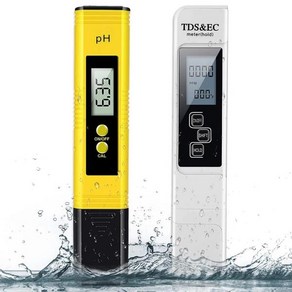 EC측정기 고정밀 TDS 미터 디지털 물 테스터 0-14 PH 0-9990ppm 및 EC LCD 순도 PPM 수족관 필터, 1개