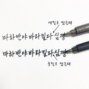 사경펜(10자루 한다스) 중필 세필 붓펜, 세필10자루