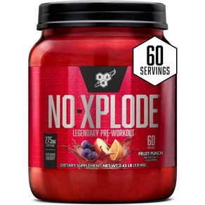 비에스엔 노익스플로드 NO-XPLODE 후르츠 펀치 60서빙 1.11kg (2.45 lbs), 1개