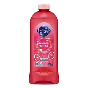 큐큣토 주방세제 핑크 그레이프프루트향 리필용, 1개, 370ml