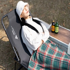 나비다 프리미엄 무설치 접이식 야전침대, 올블랙