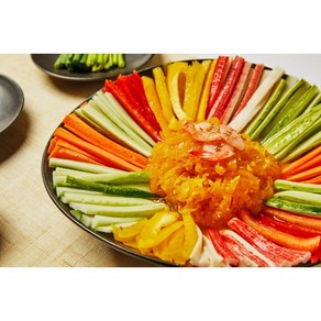 [캠핑맛집]수연이네 맛깔 해파리냉채 500g 채소포함(오이당근파프리카), 1개