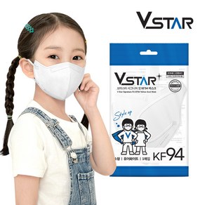 [브이스타]KF94새부리형 퓨어화이트50매 소형/어린이용 국내생산 개별포장 일회용마스크, 1매입, 50개, 퓨어화이트
