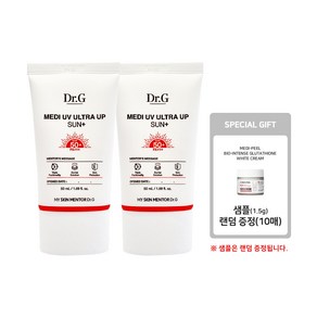 [닥터지 정품] 메디 유브이 울트라 업 선 플러스 SPF50+ PA+++ 50ml / 본품 2개 / 샘플 랜덤 증정(10매)