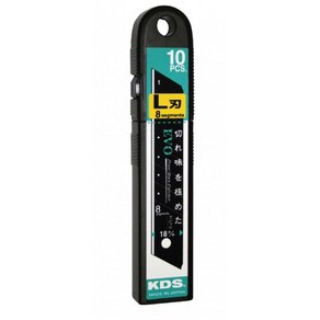 KDS 커터날- 초강력흑색 LB-10BZ 0.5T/100*18mm(8칸), 1개