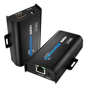 [이지넷유비쿼터스] HDMI 리피터 송수신기 세트 NEXT-100HDC *RJ-45 최대 150m 연장*, 1개