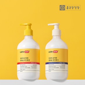 종근당건강 락토덤 피부에 유익한 생보습 바디로션 500ml+바디워시 500ml 세트, 1세트, 500ml