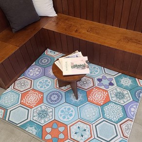 타일시공 한것같은 폭신한 홈아트 DIY 패턴 코일매트 현관 베란다 다용도실 집꾸미기, (120x1cm) 뉴06, 1개