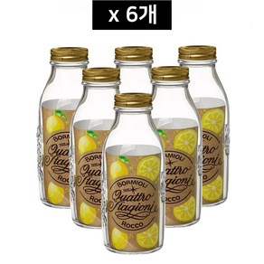 보르미올리 콰트로 밀폐유리병 1000ml (우유병) _ 6개, 1L