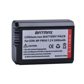 Batmax NP-FW50 NPFW50 배터리 및 LCD 듀얼 USB 소니 NEX-7 NEX-5N NEX-5R NEX-F3 NEX-3D 알파 a5000 a6000 2000mAh, 5) 1 Battey, 1개