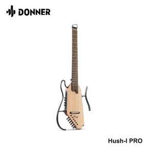 입문용 초보자용 일렉기타 전자기타 Donne HUSH-I PRO 지능형 라이트 기타 휴대용 음소거 효과 톤 여행 가방 스트랩 헤드폰 포함, 2) Natual, 1개, 없음