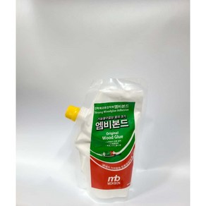 아주문구 엠비본드Wood glue 목공용 목공풀 500ml 나무보다강한 리필(친환경) 비닐팩