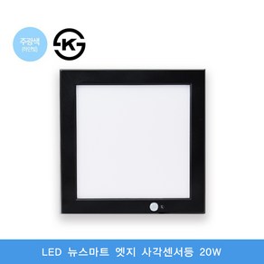 [퍼스트LED] LED 뉴스마트엣지 사각센서등_블랙, 1개