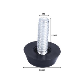 가구 수평 조절 발 직경 나사 균형 랙 소파 테이블 다리 의자, 1개, 4.M6 x 19 x 20