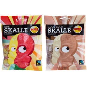 법스 스웨덴 스웨디시 캔디 젤리 콜라맛 과일맛 세트 Skalle BUBS Swedish Candy 90g+90g