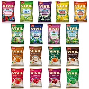 독일 VIVIL 비빌 무설탕 캔디 무가당 사탕 100g 레몬, 블랙커런트, 1개